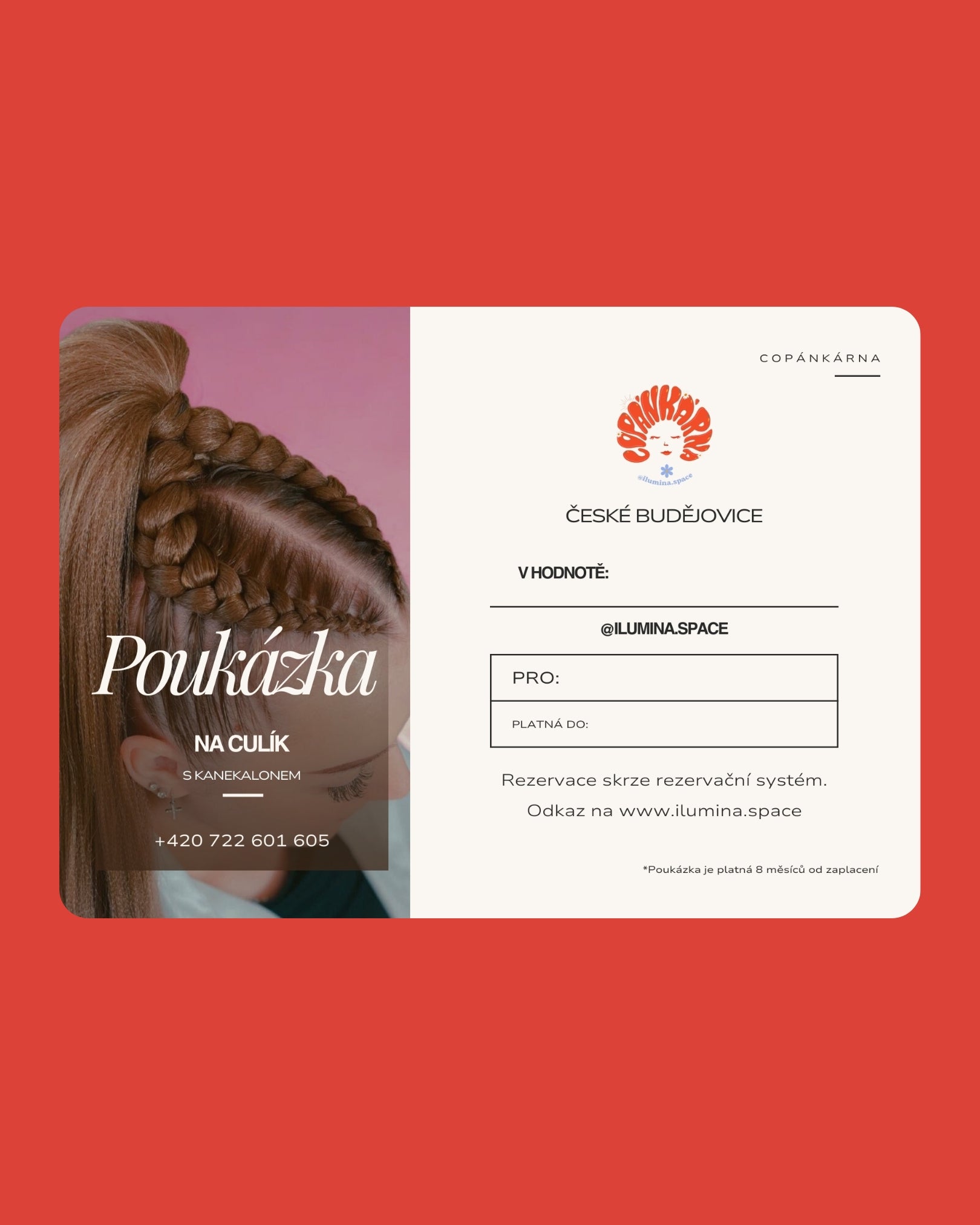 Poukázka na vysoký culík ze 3 copů